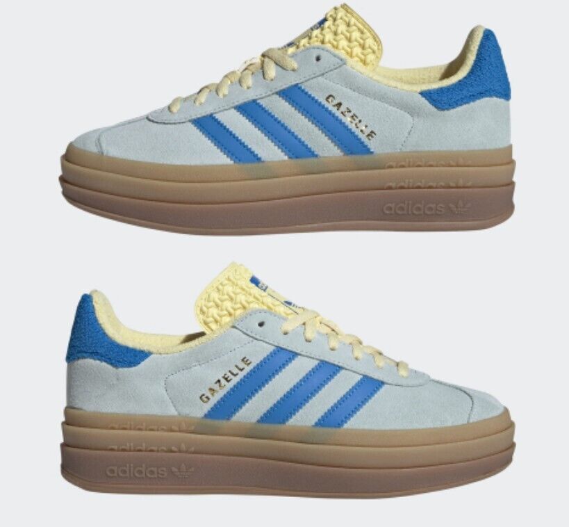 スニーカー adidas Gazelle Bold Blue Yellow Adidas Women's Gazelle Bold IE0430 BLUE YELLOW casual | eBay