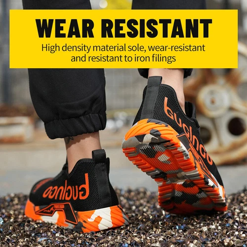 Unverwüstliche Sicherheitsarbeitsschuhe Stahlkappe Stiefel Leicht Sneaker Herrenschuhe - Bild 11 von 33