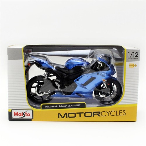 Motorcycle Model KLT 1:12 Kawasaki Ninja ZX-6R Metal Alloy Toys
