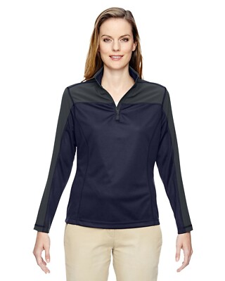 North End Ladies' Size S Excursion Circuit Performance Quarter-Zip Navy/ Gray