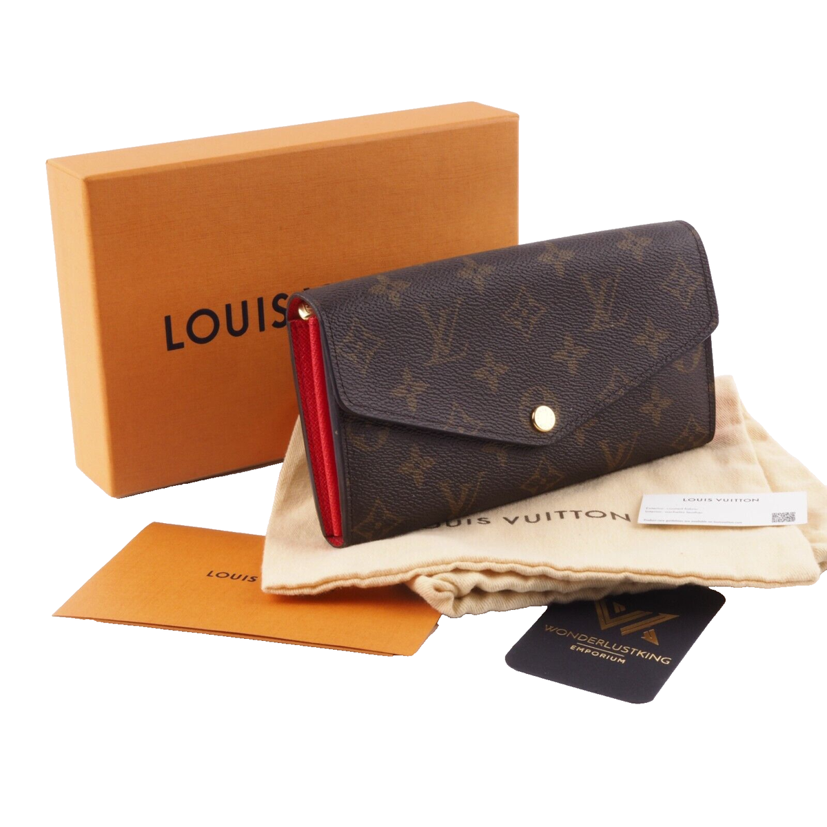 LOUIS VUITTON M62236 Sarah Poppy Coquelicot Monogram Wallet 2023