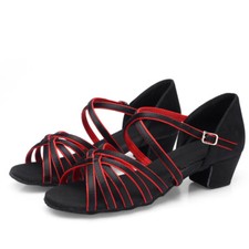 Indoor Women Children Kids Girls Ballroom Latin Tango Dance Shoes Heeled Salsa