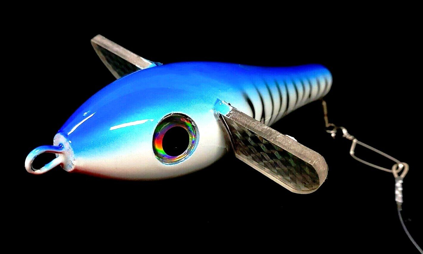 fishing bird teaser 7'' & tuna feather 6'' lure rigged for tuna