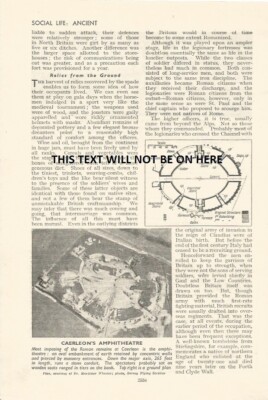 CAERLEON'S AMPHITHEATRE ROMAN REMAINS GROUND PLAN MAP c 1938 ILLUSTRATION PRINT