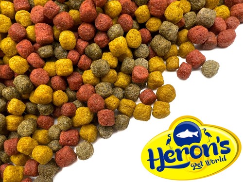 HERONS Koi Trio Pellets 3mm 6mm PREMIUM POND FISH FOOD GOLDFISH 10g - 15kg