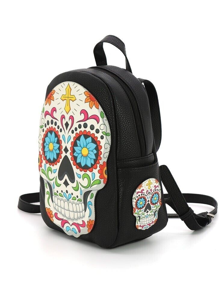Sugar Skull Head Mini Backpack | eBay display picture 2