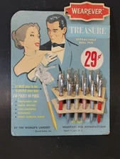 Complete 12 pcs. WEAREVER Ballpoint Pen 1950s vintage Store Display Card/Sign