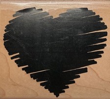 Victorine Originals Wood Mounted Rubber Stamp - Heart