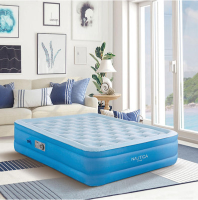 18'' Pillowtop Queen Air Mattress with Inset Pump, Cool Comfort