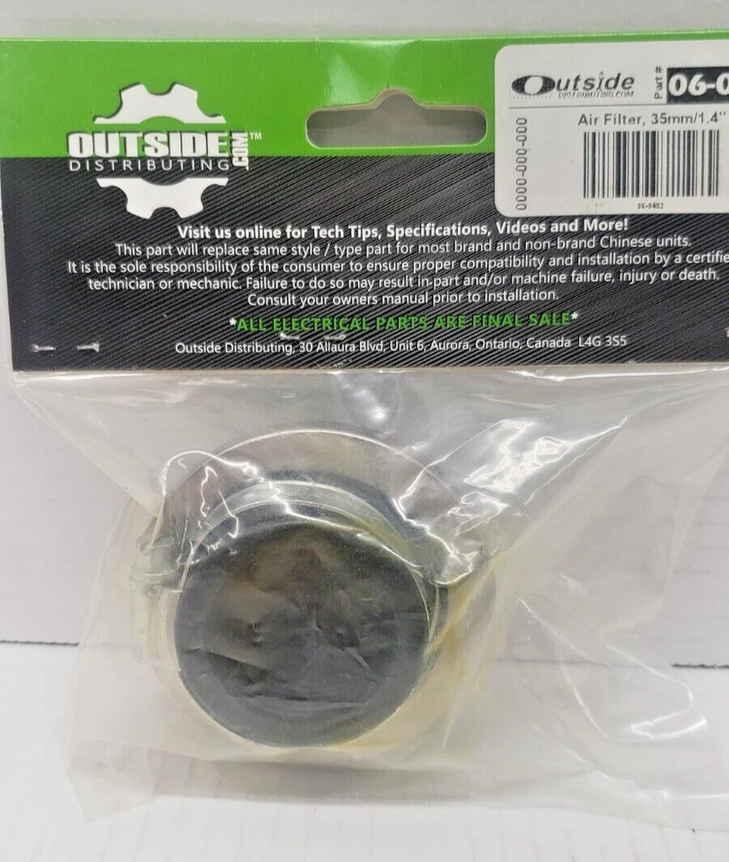 Outside Distributing Chinese Air Filter 35mm Wire Mesh Short Cone 06-0402 - Image 2 of 4