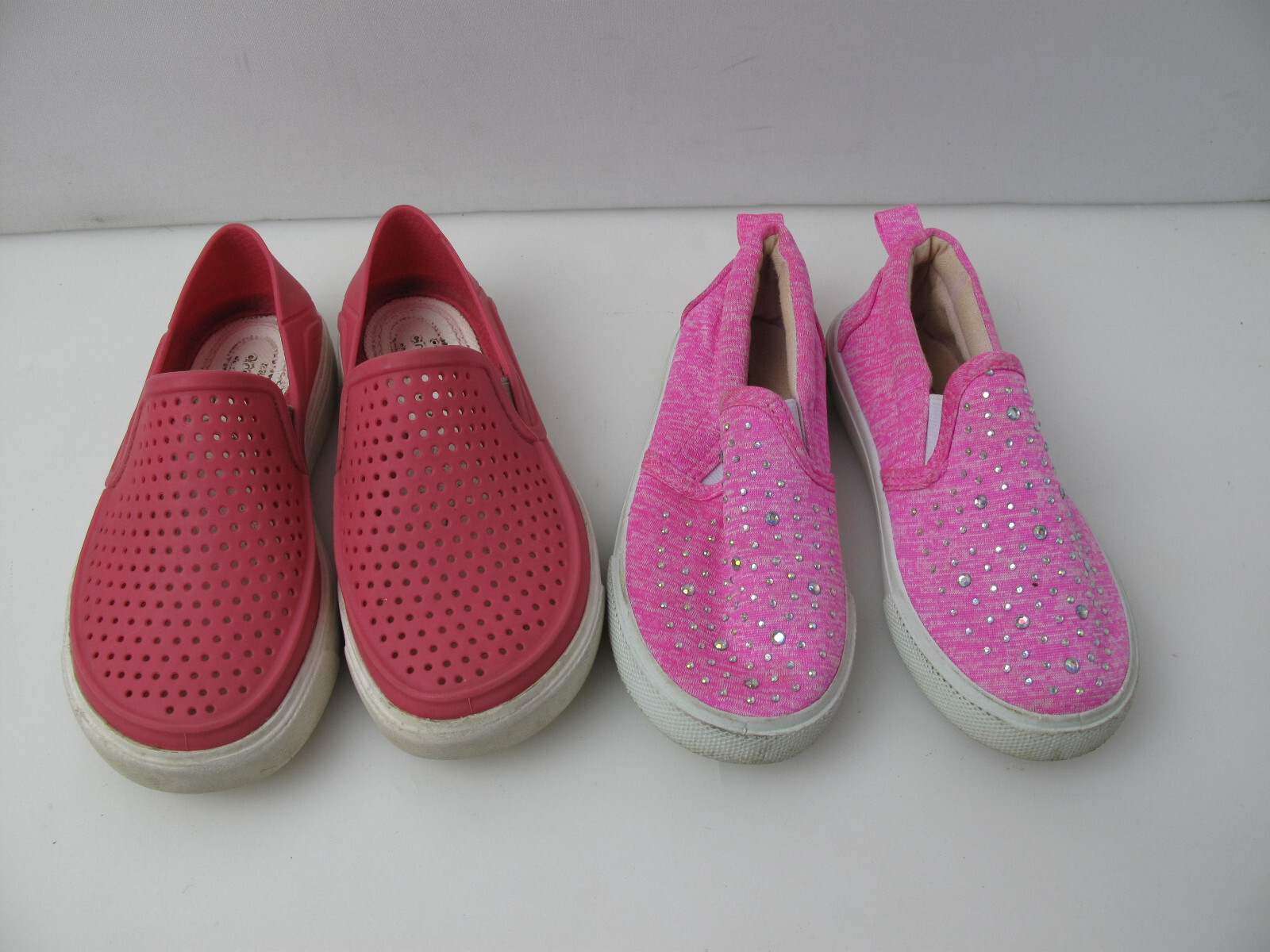 Lotto 2 scarpe rosa Swiggies & Crocs bambina taglia 9
