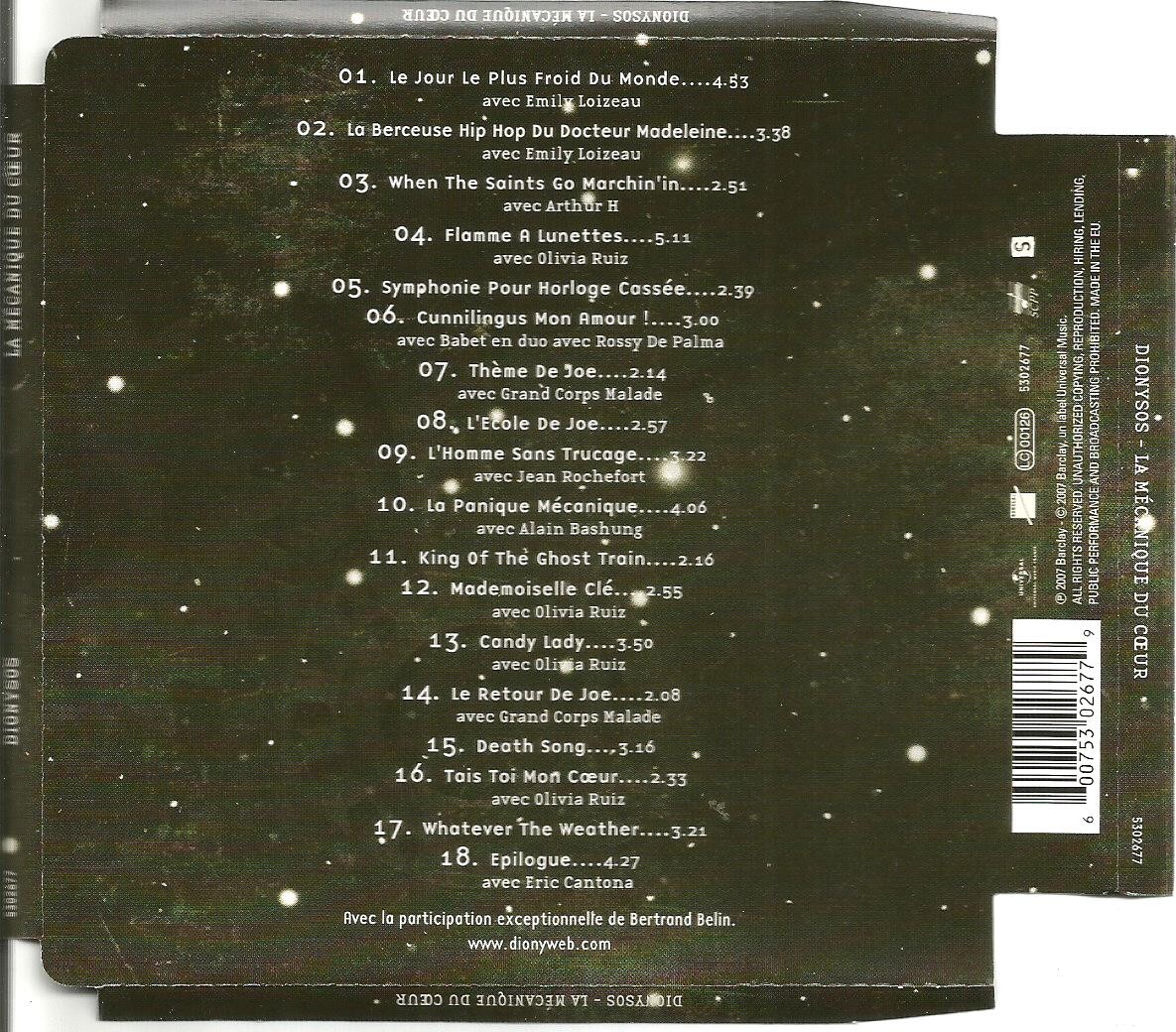 Dionysos – La Mécanique Du Coeur (CD 2007)