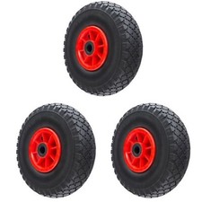 3 x Kart Trolley Wheel Foam Filled 260mm (10 Inch) Fishing Buggy KPUK