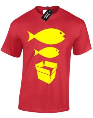Big Fish Little Fish Herren T-Shirt lustig Rave Dancing 90er Stone Dancer