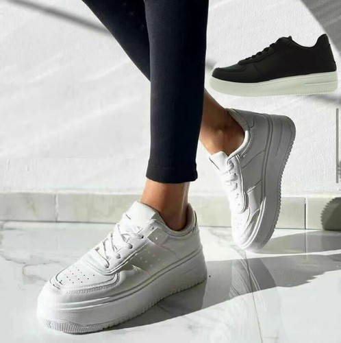 Scarpe ginnastica Basse donna alla moda con lacci traspiranti sport  colorate NEW | eBay