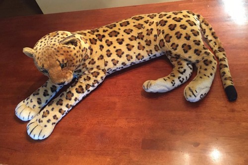 Vintage Big Cat Leopard Life Size Wild 40” Plush realistic Tiger King Cosplay - 第 3/12 張圖片