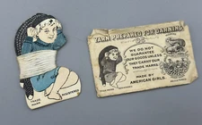 Antique LITTLE MISCHIEF HOSE Made by AMERICAN GIRLS Sewing Thread TRADE CARD