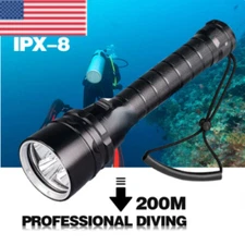 Waterproof Professional Diver Light Powerful 30000LM Led Diving Flashlight
