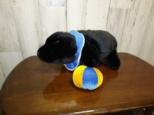 IT'S OUTRAGEOUS Plush Black Seal Animal Hand Puppet 2002 12 inches