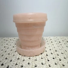 Vintage Stanley Home Products Pink Swirl Glitter Plastic Travel Collapsible Cup