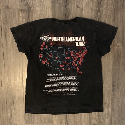 Marvel Universe Live Shirt Womens Small Black Short Sleeve Tour