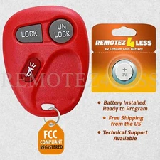 Keyless Entry Remote for 1999 2000 2001 GMC Yukon XL 1500 2500 Car Key Fob Red