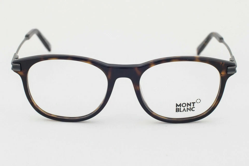 Gafas de plástico Mont Blanc MB 724 redondas 055 tortuga oscura 51-18-145 MB0724 RX Foto 3 de 4