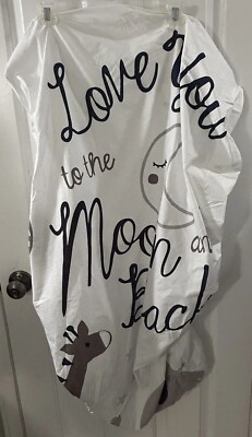 NoJo Cotton Fitted Crib Sheet “Love You To The Moon And Back