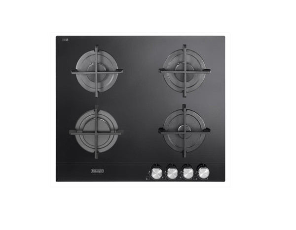 DE Longhi SLF4R60LN2 Einbau Gas Kochfeld 4 Brenner Griglie Emaille Schwarz-image