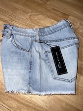 32/14 Veronica Beard High Rise Timmi Cutoff Denim Shorts in Aire BNWTS 198.00