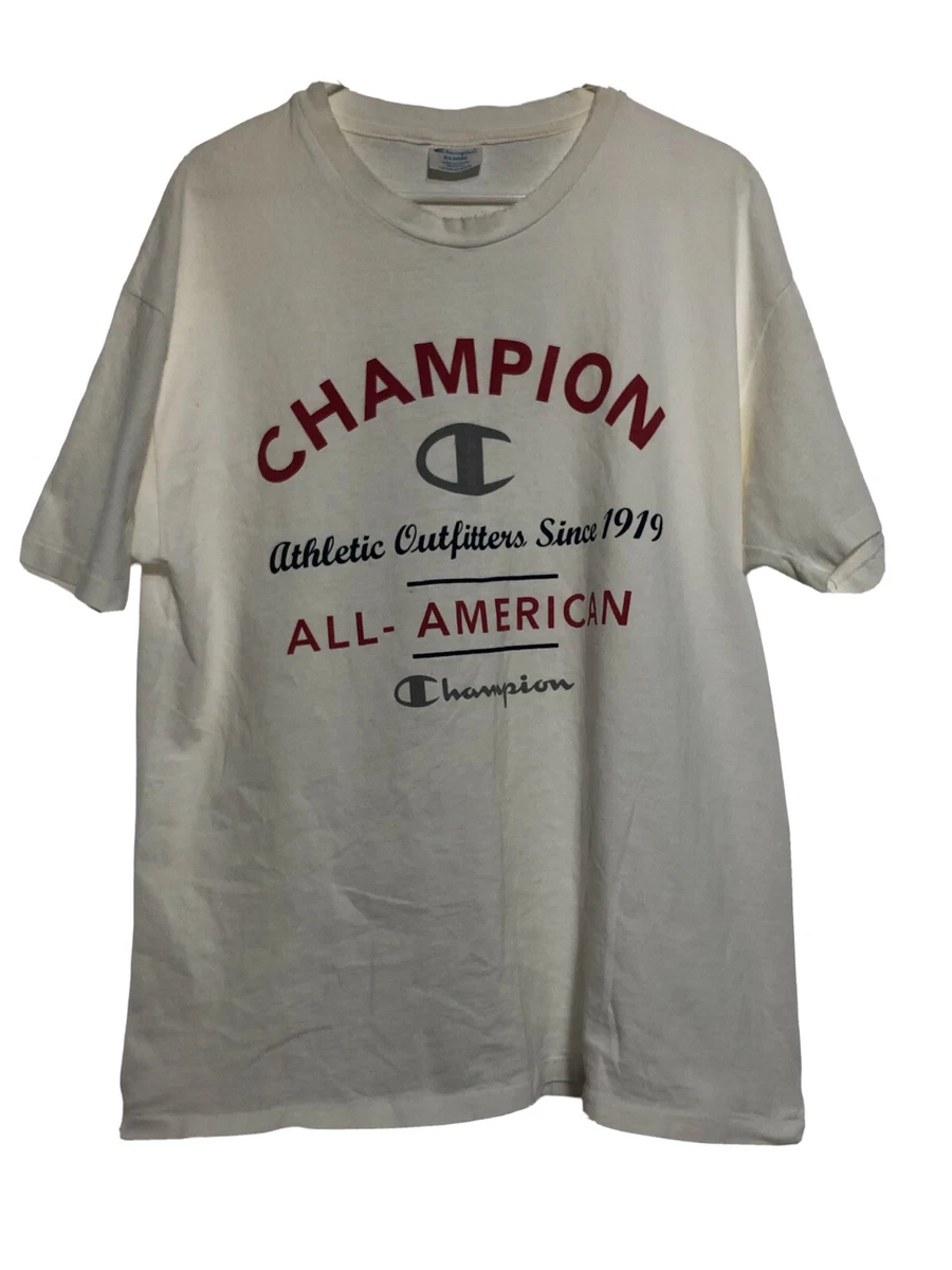 Vintage 80s Champion T Shirt XL Made in USA Single Stitch Thrashed 100%  Cotton
