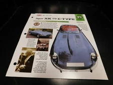 1948-1975 Jaguar XK To E-Type Spec Sheet Brochure Photo Poster 49 50 51 74 72