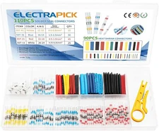 110PCS Waterproof Heat Shrink Butt Terminals Solder Seal Sleeve Wire Connector