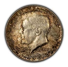 1964 50c Kennedy Half Dollar - Luster - Colorful Toning - SKU-H3214