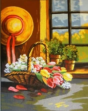 "Good Morning" Printed Needlepoint Tapestry Canvas 11532