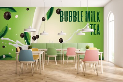 3D Bubble Milk Tea K3341 Wallpaper Mural Self-adhesive Removable Sticker Kay