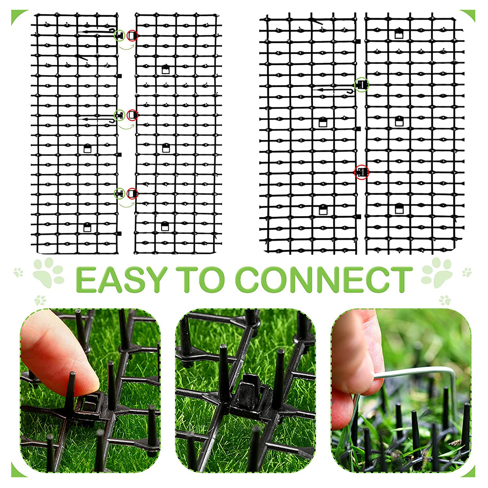 4M Cat Scat Mat Spikes Deterrent Outdoor Safe Garden Fence Repellent