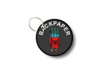 Keychain Round Printed Double-Sided Backpaper Backpacking Hiking