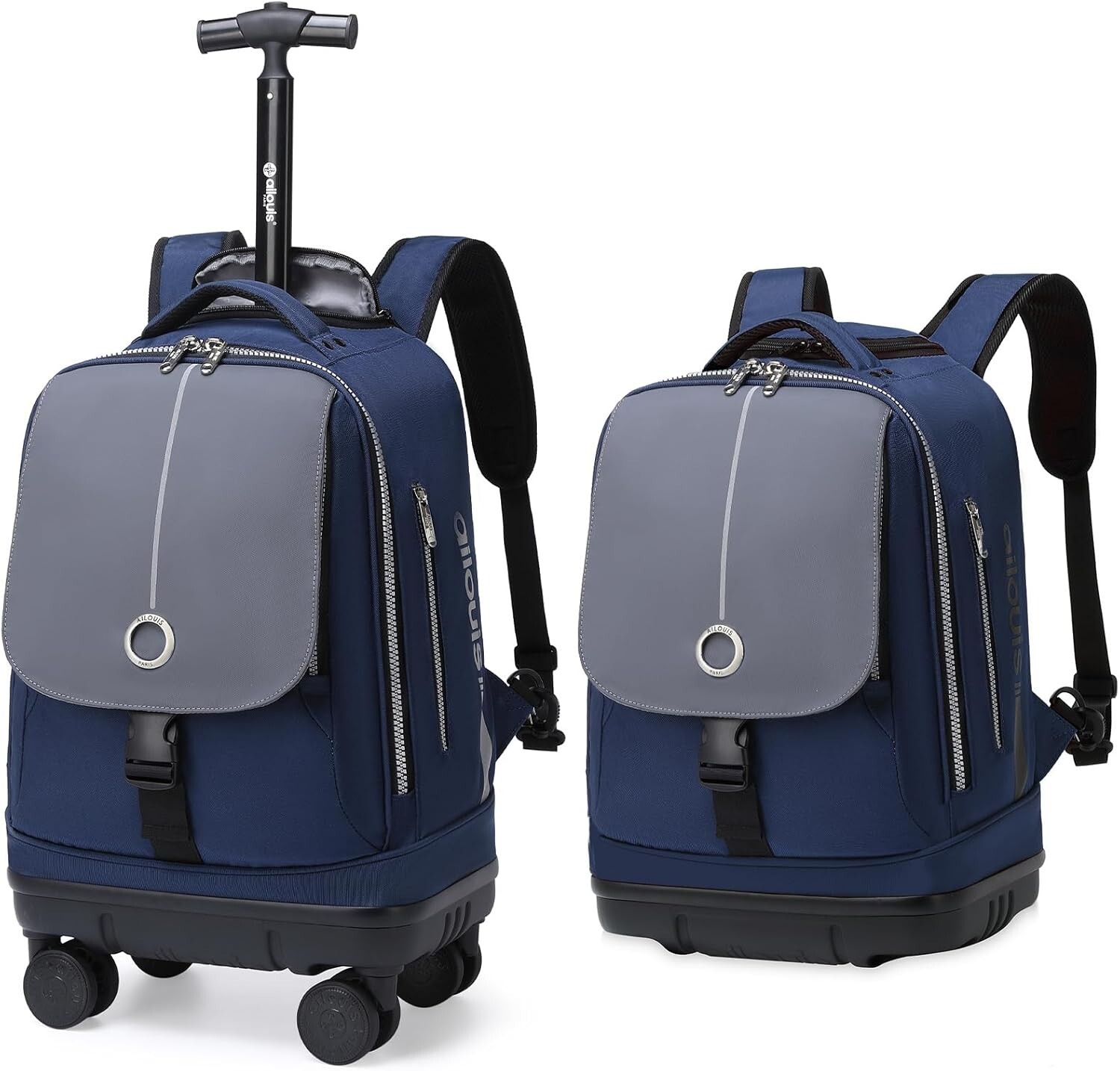 With Detachable Wheels 18 Inch Roller Backpack For Men Women Wa