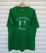 90s Flogging Molly Irish American Band Green All Size Gift For Fan Shirt AE200