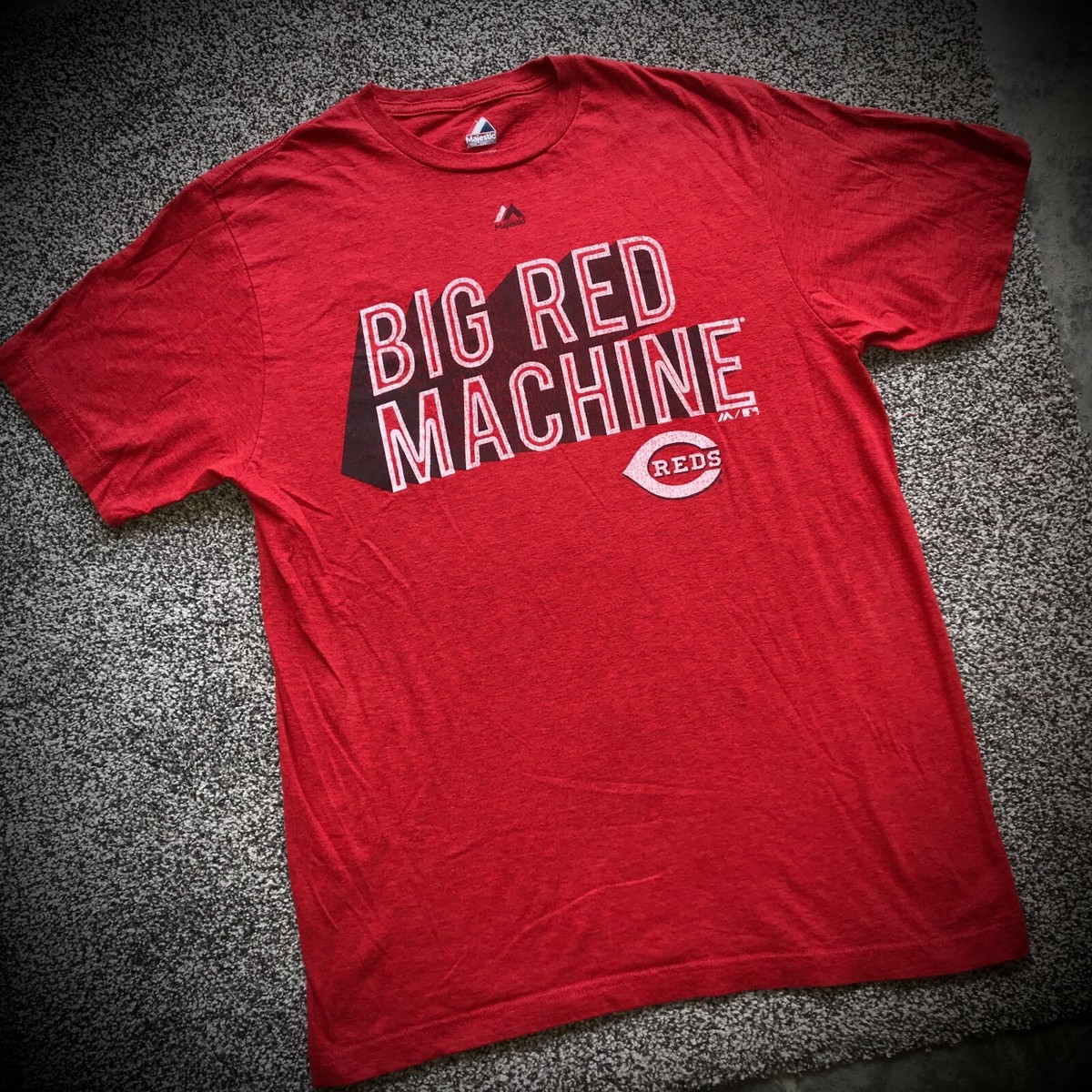 CINCINNATI REDS BIG RED MACHINE T-SHIRT heather red majestic CINCINNATI REDS BIG RED MACHINE T-SHIRT heather red majestic
