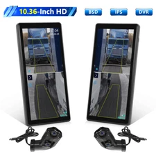 10.36" Monitor R L Side Electronic Rear View Mirror Camera For Side Blind Areas