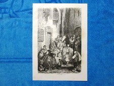 Gravure Année 1864 - Rue d'Albacete (Espagne) - Strada di Albacete (Spagna)