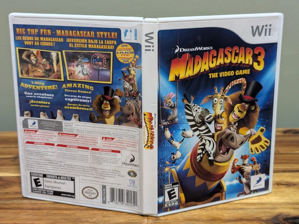 Madagascar 3: The Video Game (Nintendo Wii, 2012)➡️CIB - Tested - Near Mint 📀! - Image 4 of 4