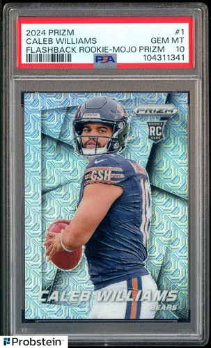 2024 Panini Mojo Prizm Flashback #1 Caleb Williams Bears RC Rookie 19/25 PSA 10