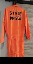 Orange Halloween Prison Unisex Jumpsuit Costumes for Adults