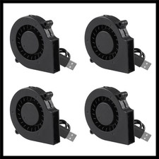 4PCS 75mm USB DC Brushless Cooling Blower Fan - Silent Cooling for 3D Printers