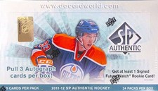NHL UD SP Authentic Hockey 2011-12 Basecards ...