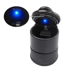 New Portable Car Auto Ashtray Blue LED Light Smokeless Ashtray Cigarette Holder