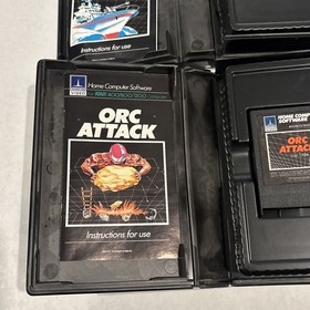 Vintage Atari 400 800 Game Lot - River Rescue & Orc Attack CIB